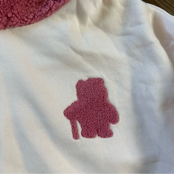 DISNEY PARKS Lotso Bear Sherpa Character Hoodie Pixar Toy Story Unisex Small EUC - Picture 3 of 11